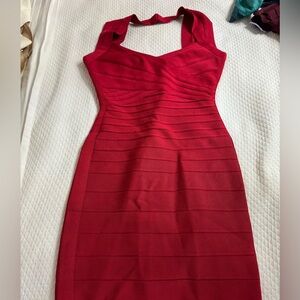 Hervé Leger Red short designer dress